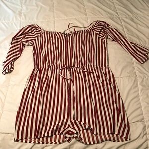 This cute red/white stripe romper!
